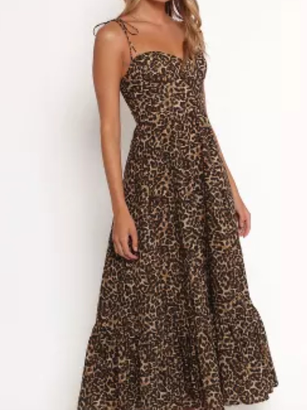 Petal & Pup Leopard Print Maxi Dress - Brown/Tan